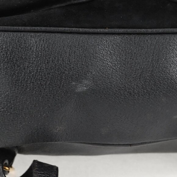 GUCCI Bamboo Backpack Suede Leather Black Gold 003 2058 0016 Auth bs28493 - Picture 7 of 16